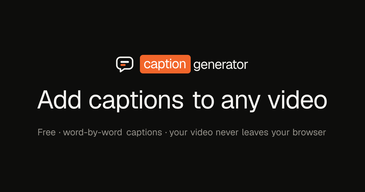 Caption Generator