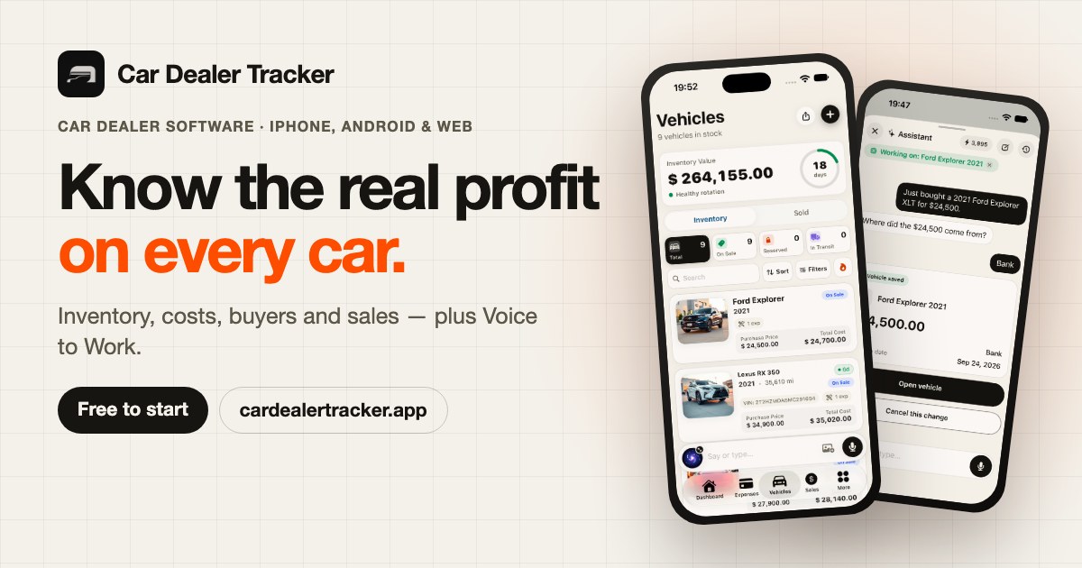 Car Dealer Tracker