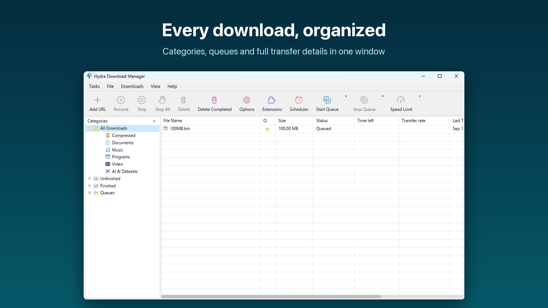 Hydra Download Manager (HDM)