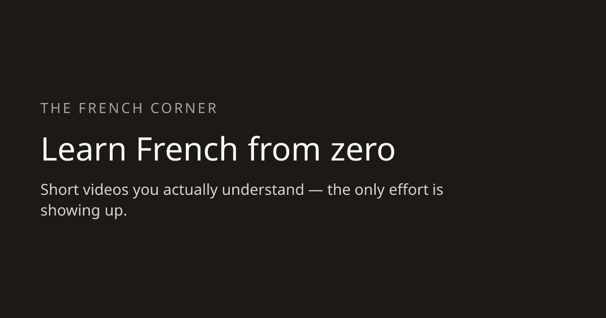 The French Corner