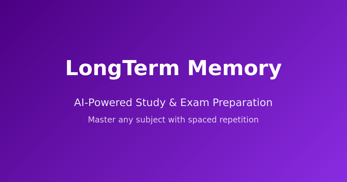 LongTerMemory AI study tool