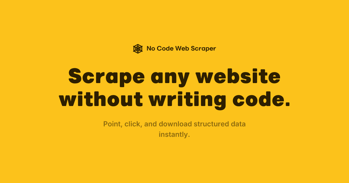 No Code Web Scraper