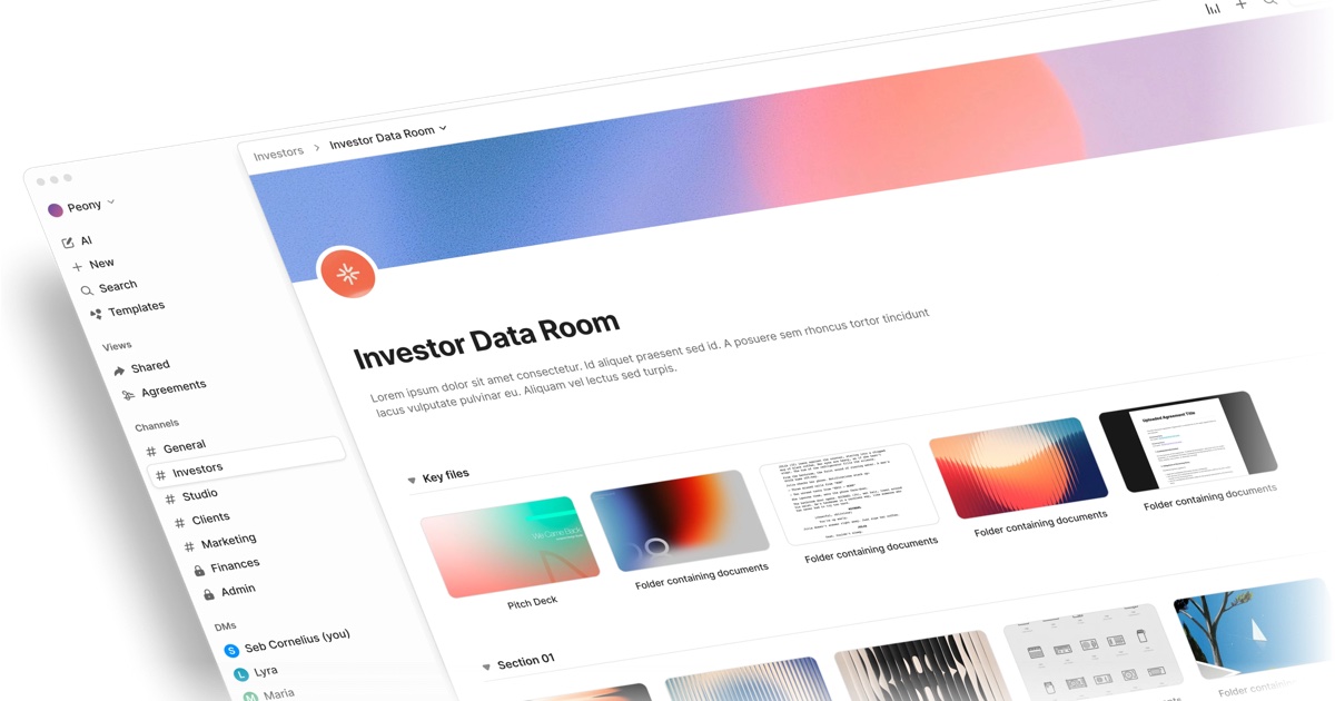 Peony Data Room