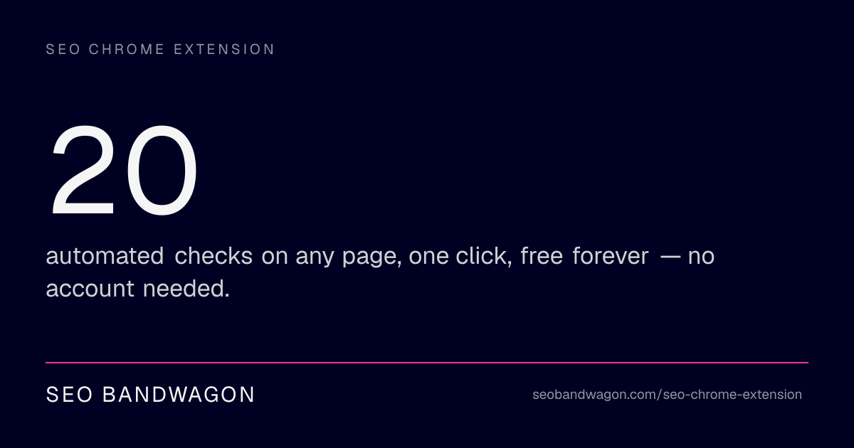 SEO Chrome Extension with Instant Grades