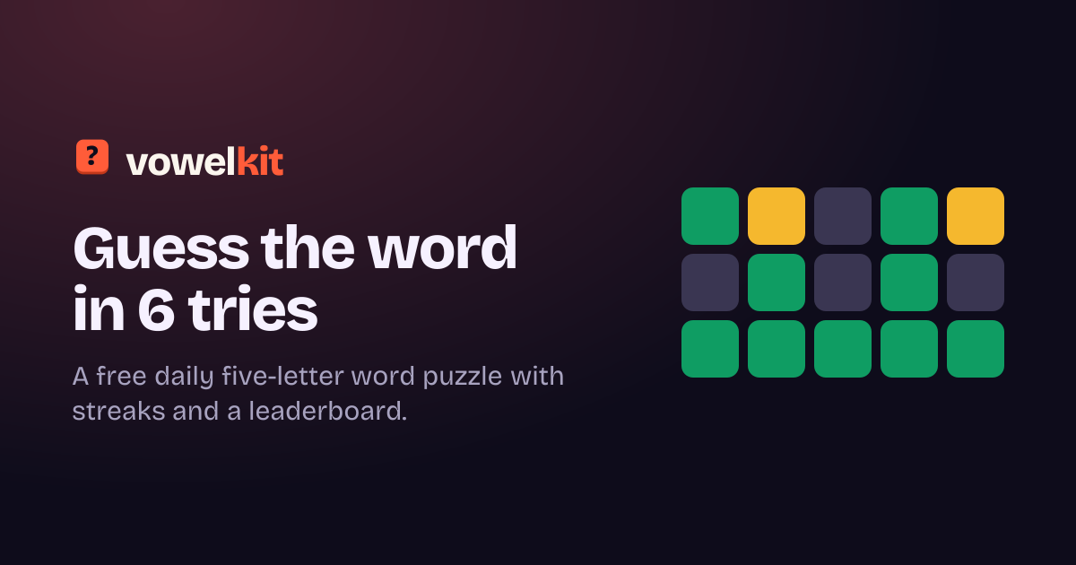 Vowelkit: Daily Word Guessing Game